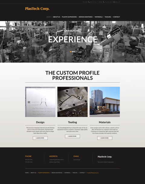 Plastech-Corp Homepage 1440px