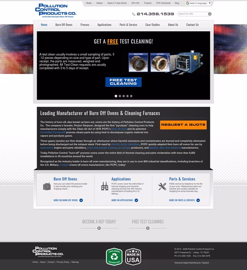 Pollution-Control-Products Homepage 1440px