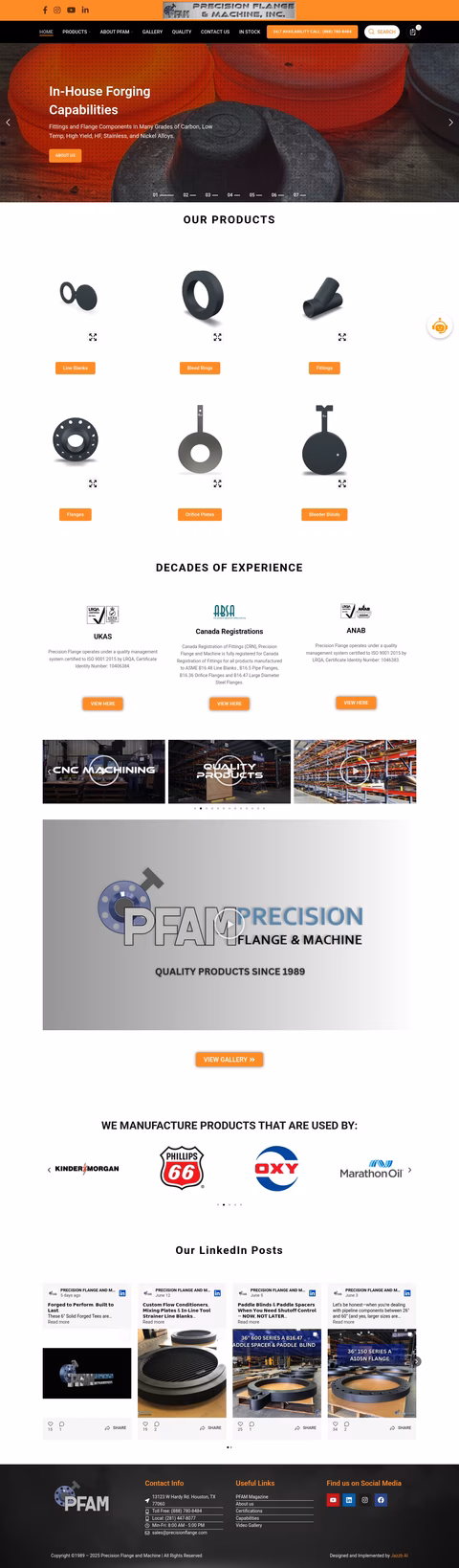 Precision-Flange-Machine Homepage 1440px
