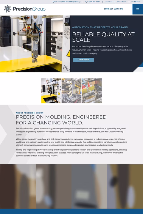 Precision-Group Homepage 1440px