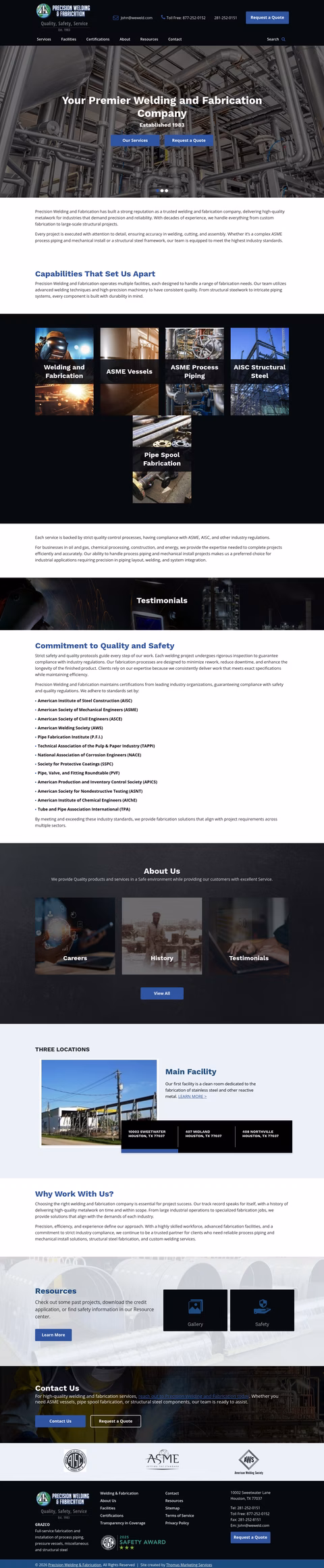 Precision-Welding-Fabrication Homepage 1440px