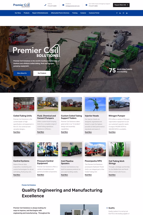 Premier-Coil-Solutions Homepage 1440px