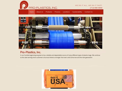 Pro-Plastics Homepage 1440px