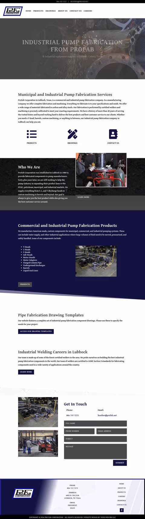Profab-Corporation Homepage 1440px