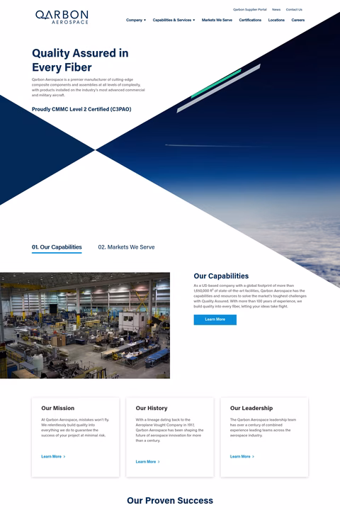 Qarbon-Aerospace Homepage 1440px