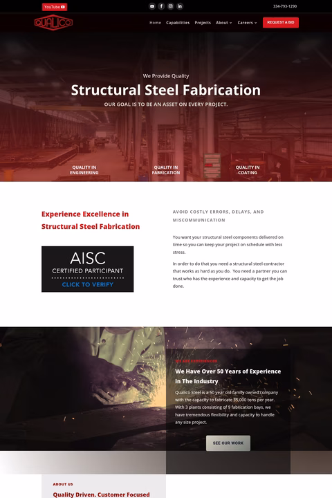 Qualico-Steel Homepage 1440px