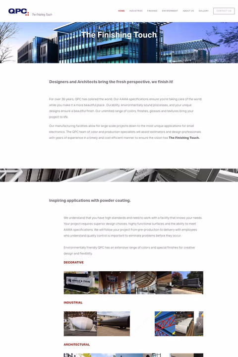 Quality-Powder-Coating Homepage 1440px
