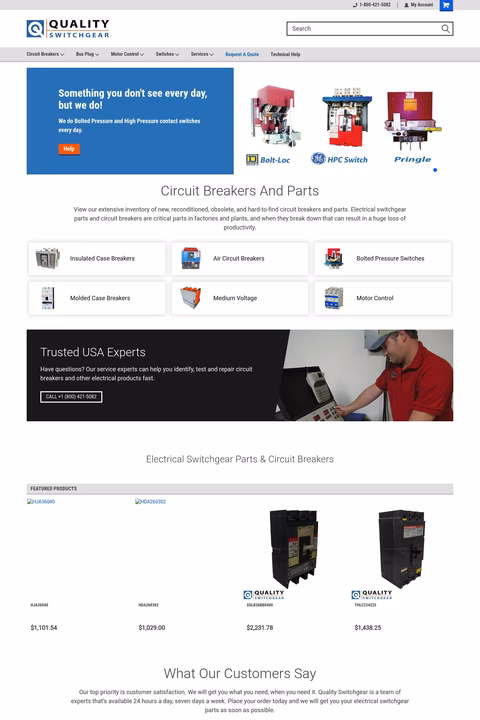 Quality-Switchgear Homepage 1440px