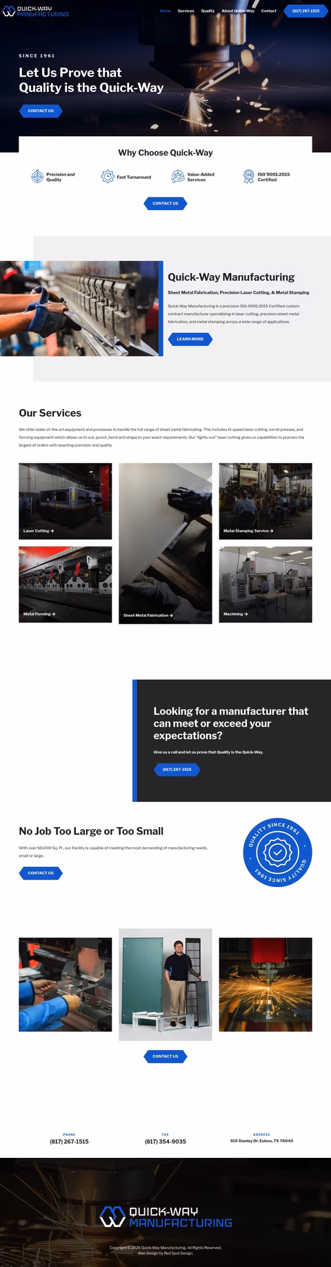 Quick-Way-Manufacturing Homepage 1440px