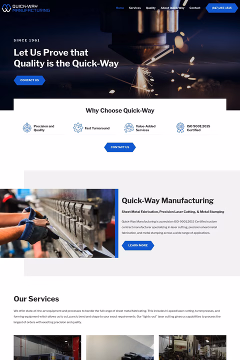 Quick-Way-Manufacturing Homepage 1440px