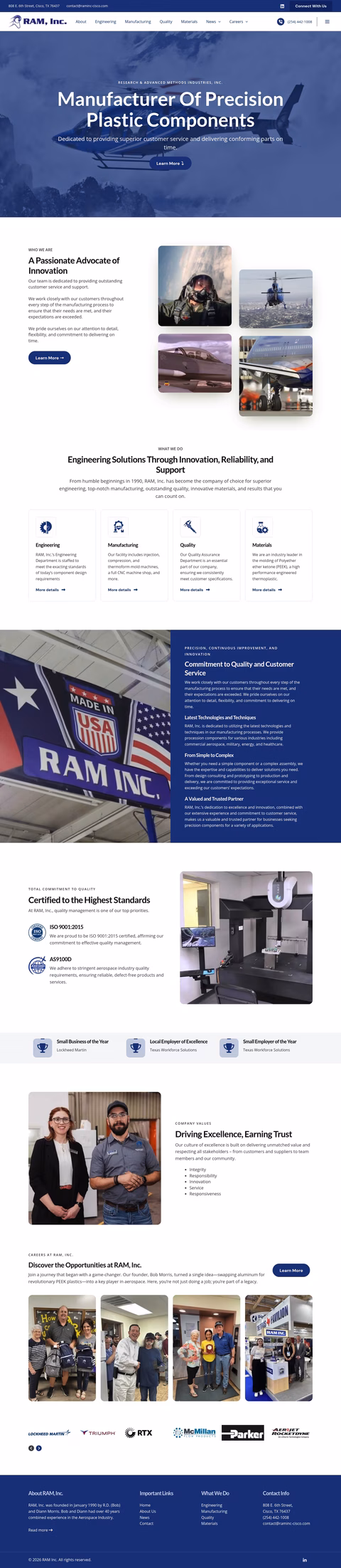 Ram-Inc Homepage 1440px