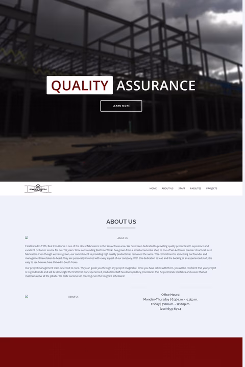 Rast-Iron-Works Homepage 1440px