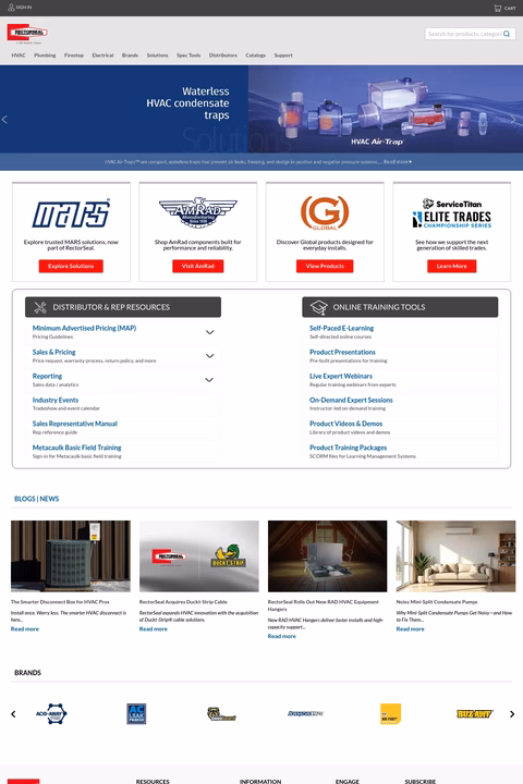 Rectorseal Homepage 1440px