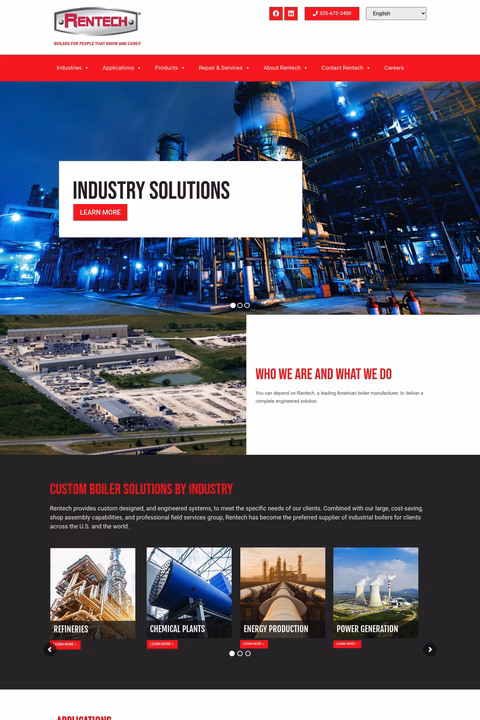 Rentech-Boiler-Systems Homepage 1440px
