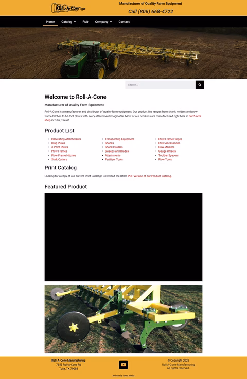 Roll-A-Cone-Manufacturing Homepage 1440px