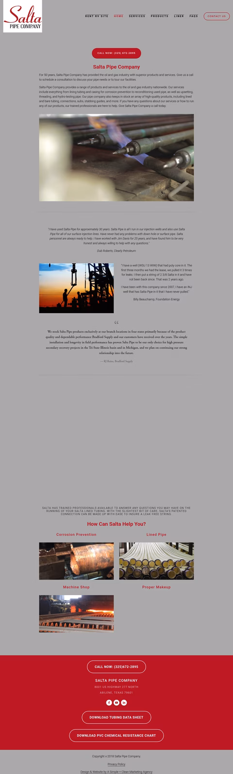 Salta-Pipe-Company Homepage 1440px