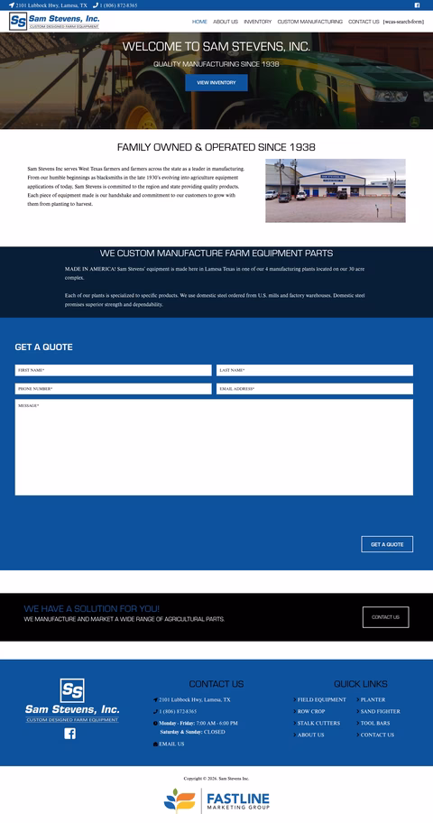 Sam-Stevens-Inc Homepage 1440px