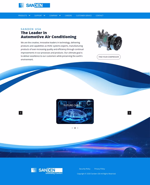 Sanden-International Homepage 1440px