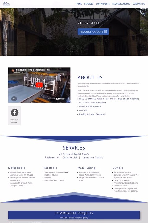Sandoval-Roofing-Sheet-Metal Homepage 1440px