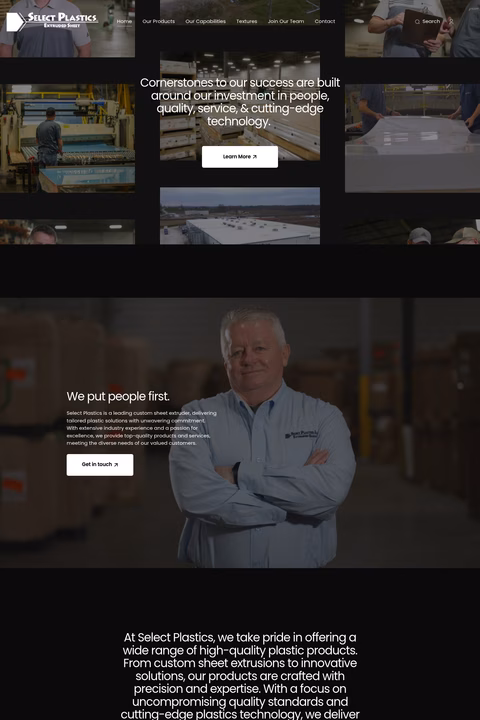 Select-Plastics Homepage 1440px