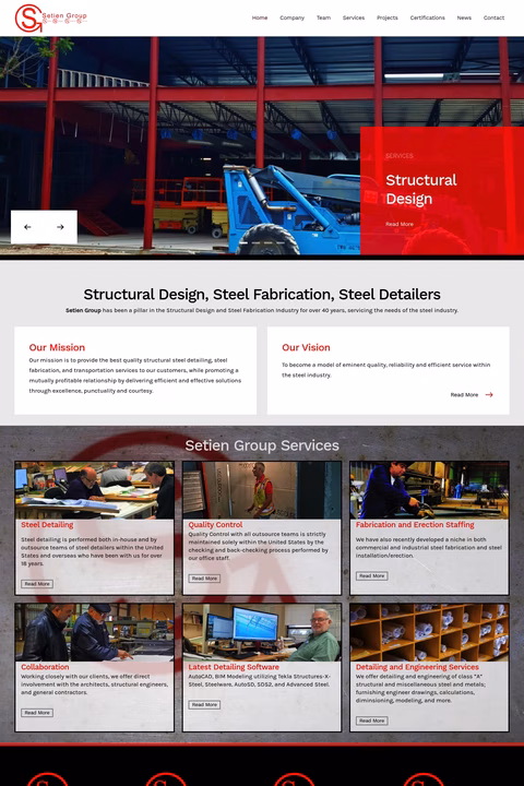Setien-Group Homepage 1440px