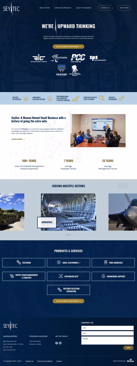 Seytec Homepage 1440px