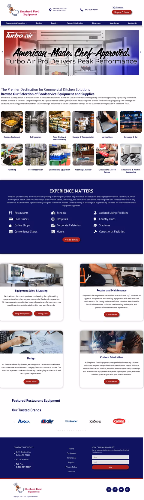 Shepherd-Food-Equipment Homepage 1440px