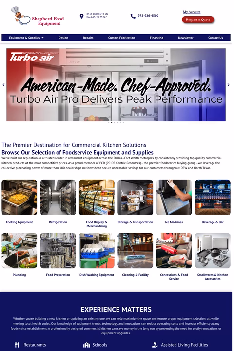 Shepherd-Food-Equipment Homepage 1440px