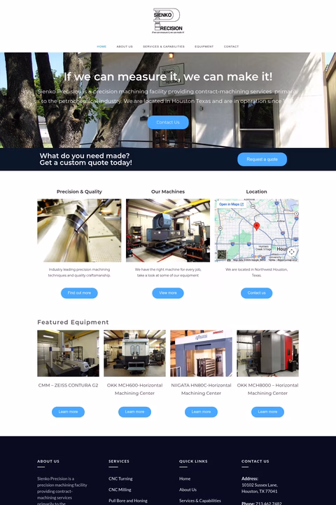 Sienko-Precision Homepage 1440px