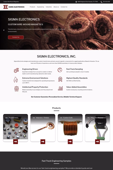 Sigma-Electronics Homepage 1440px