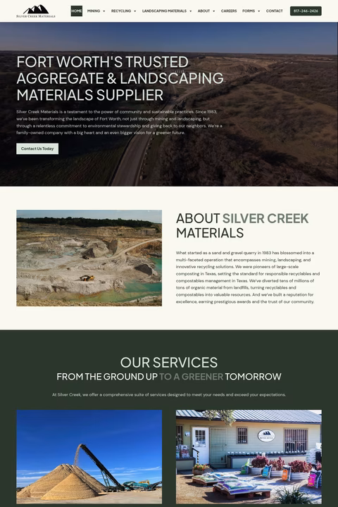 Silver-Creek-Materials Homepage 1440px