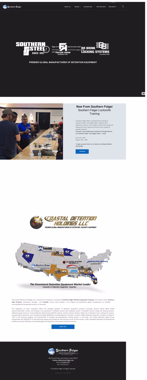 Southern-Folger-Detention-Equipment-Company Homepage 1440px