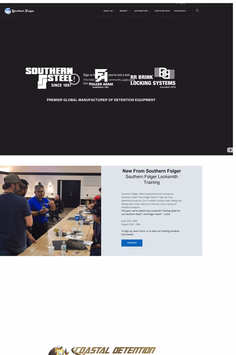 Southern-Folger-Detention-Equipment-Company Homepage 1440px