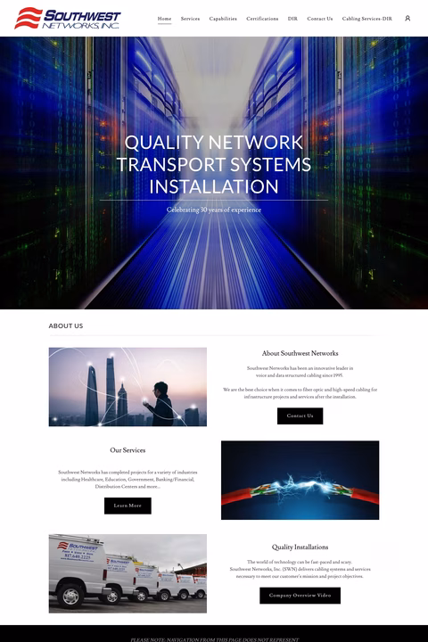 Southwest-Networks Homepage 1440px