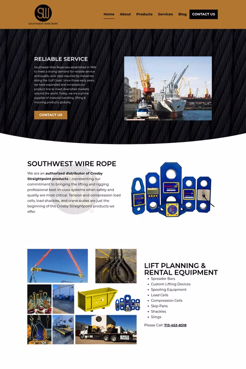 Southwest-Wire-Rope Homepage 1440px