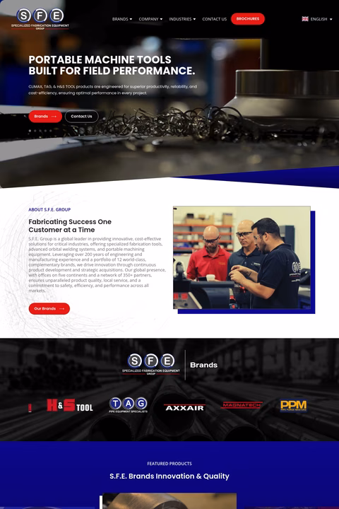 Specialized-Fabrication-Equipment-Group Homepage 1440px
