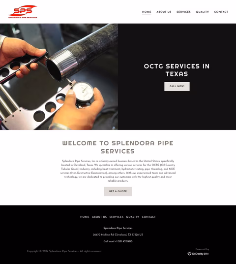 Splendora-Pipe-Services Homepage 1440px