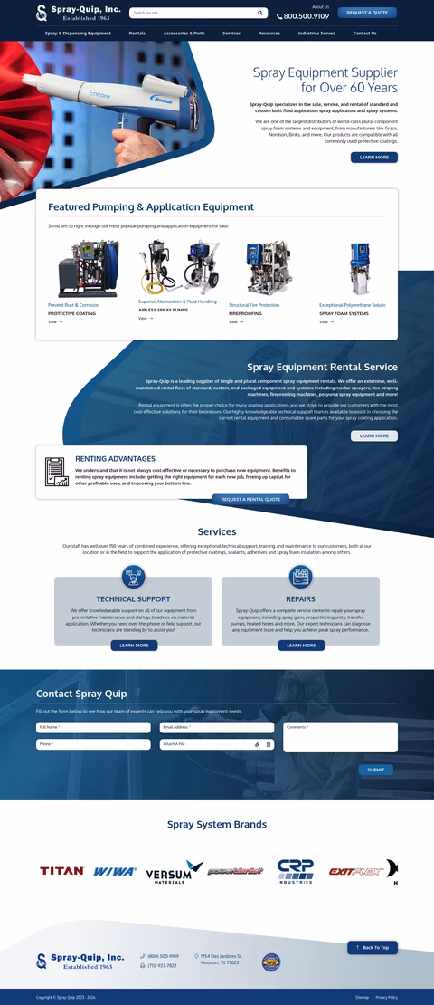 Spray-Quip Homepage 1440px