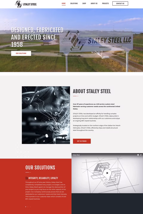 Staley-Steel Homepage 1440px