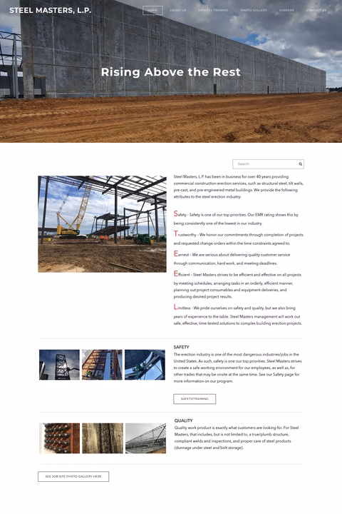 Steel-Masters Homepage 1440px