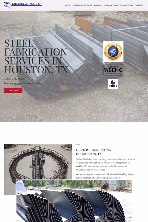 Steffani-Metals Homepage 1440px