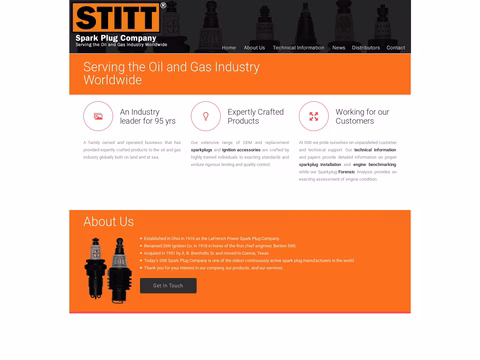 Stitt-Spark-Plug-Company Homepage 1440px