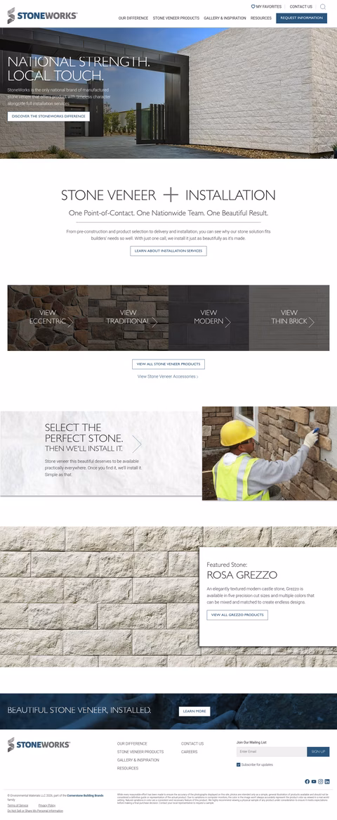 Stoneworks Homepage 1440px