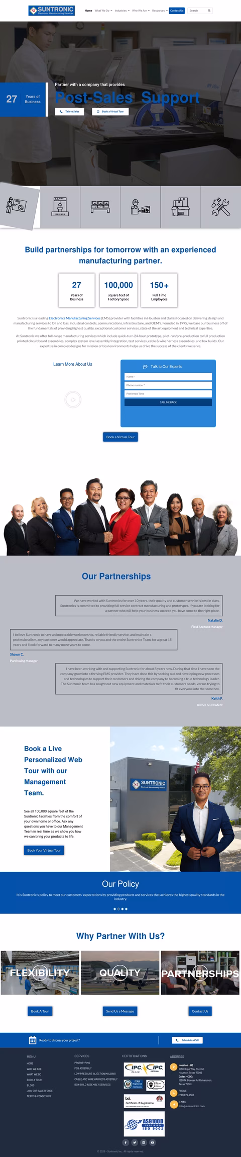 Suntronic-Electronic-Manufacturing-Services Homepage 1440px