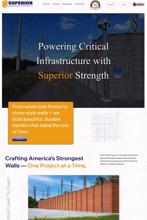Superior-Concrete-Products Homepage 1440px