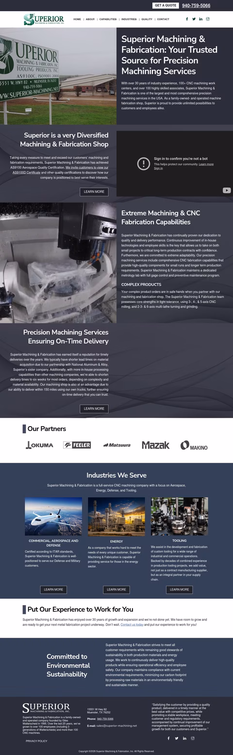 Superior-Machining-Fabrication Homepage 1440px