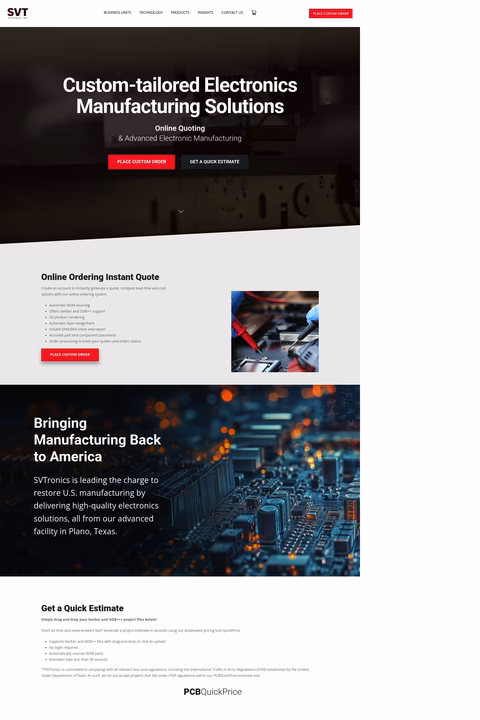 Svtronics Homepage 1440px