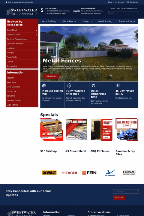 Sweetwater-Steel-Company Homepage 1440px