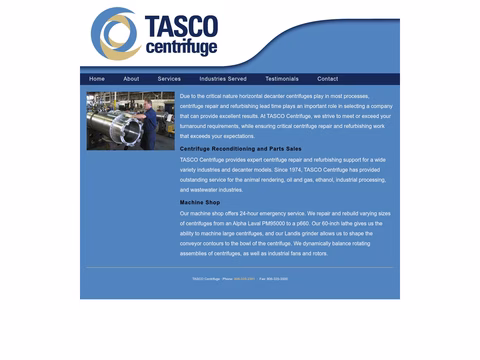 Tasco-Centrifuge Homepage 1440px