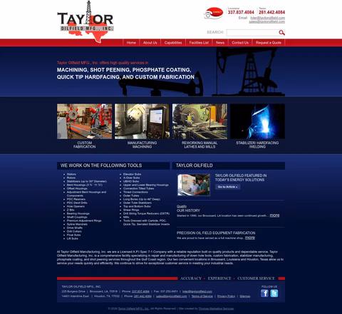 Taylor-Oilfield-Manufacturing Homepage 1440px